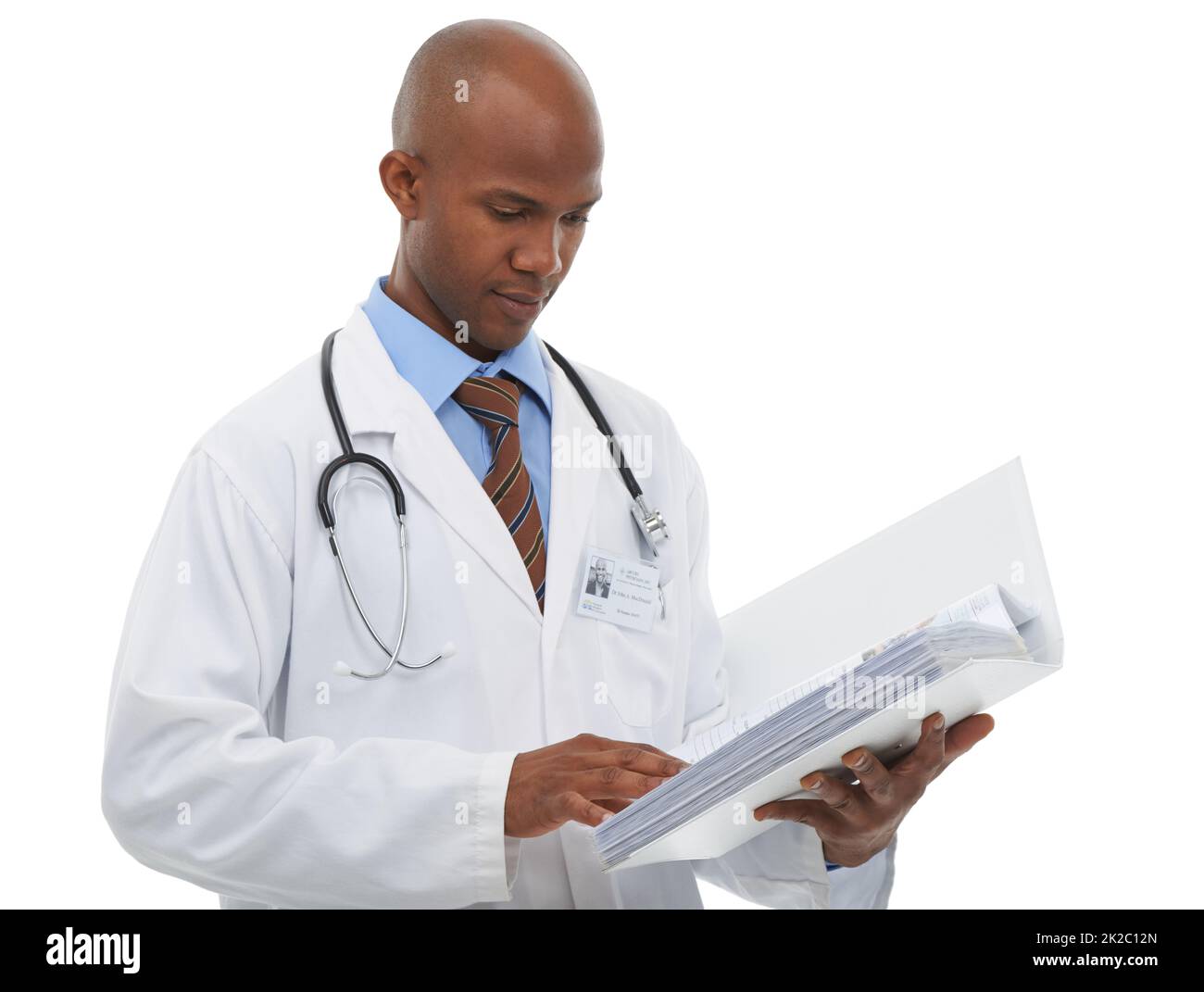 Hes got access to all your medical records. A young doctor looking over