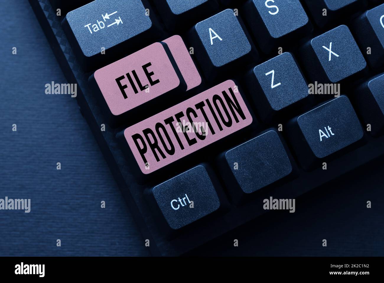 Writing displaying text File Protection. Word Written on Preventing accidental erasing of data using storage medium Composing New Screen Title Ideas, Typing Play Script Concepts Stock Photo