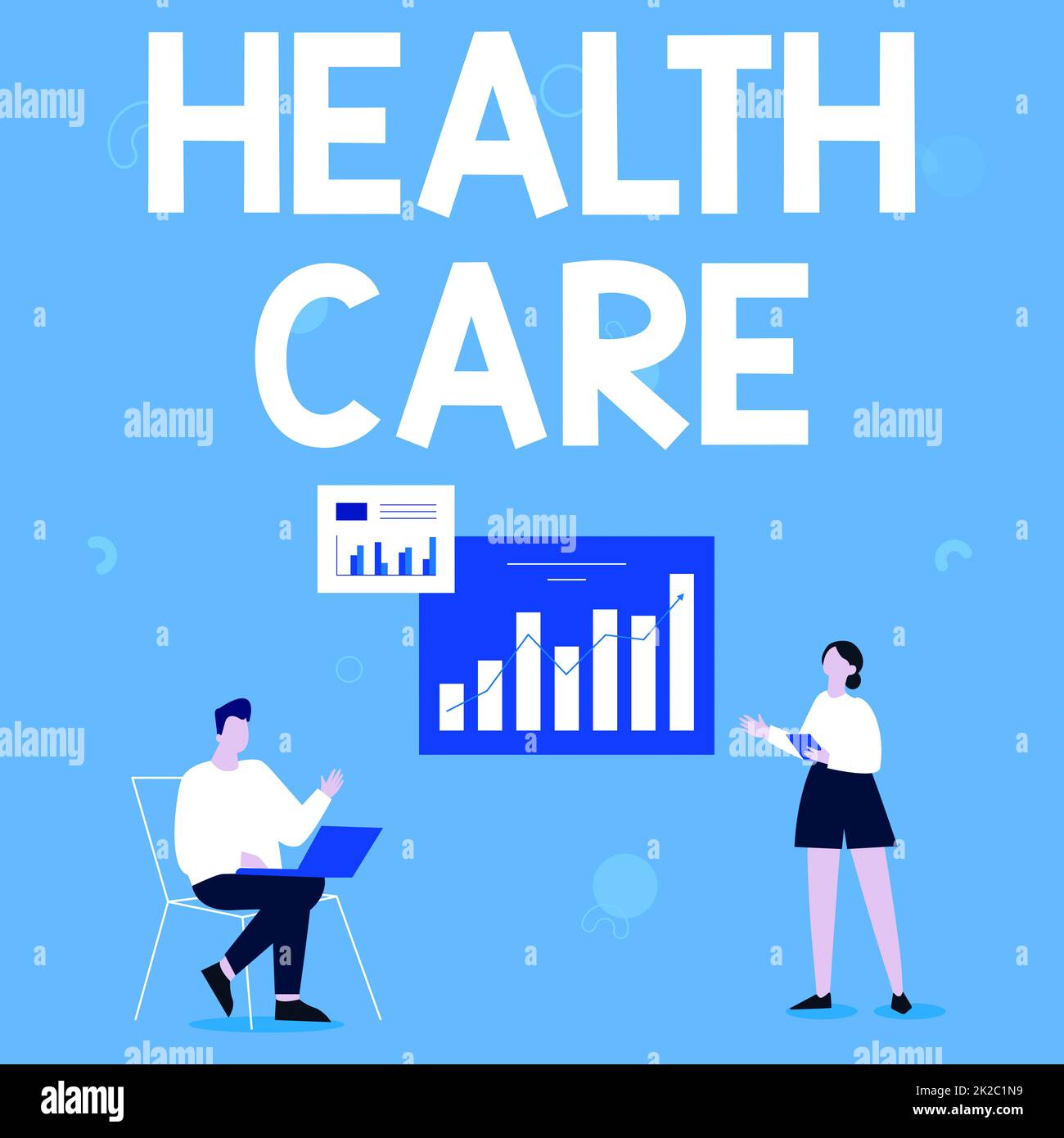 Text caption presenting Health Care. Word for Medical Maintenance