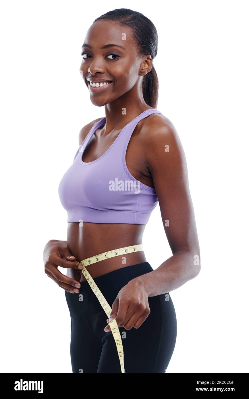 Premium Photo  Close up of slim woman measuring her waist's size
