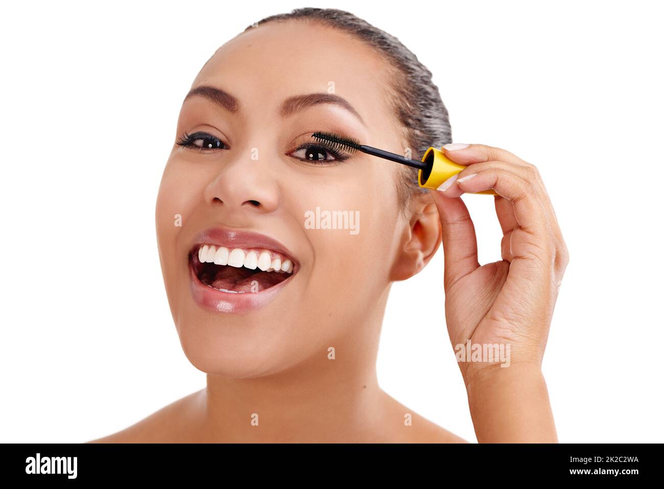 Inner beauty is great, but a little mascara never hurts. Studio shot of