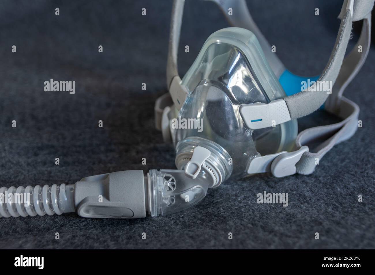 CPAP mask against obstructive sleep apnea on pillow helps patients as