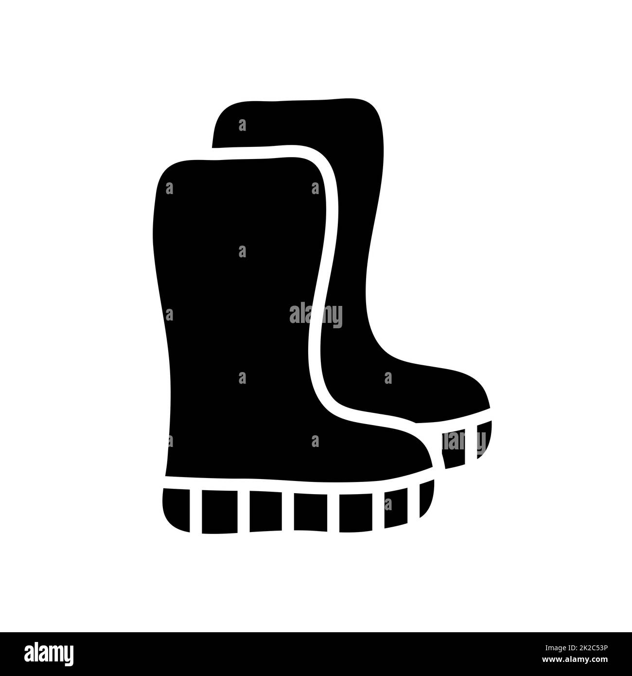 Rubber boots isolated vector glyph icon Stock Photo