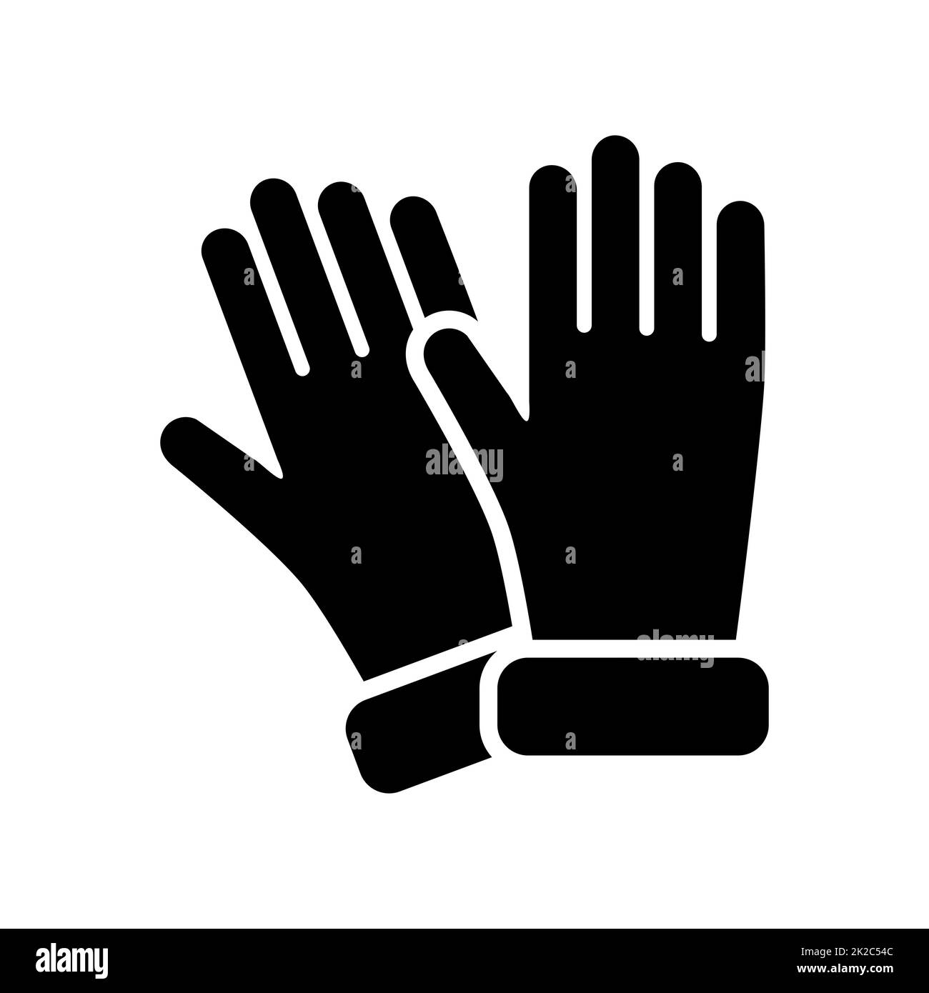 Gardening gloves for work vector glyph icon Stock Photo