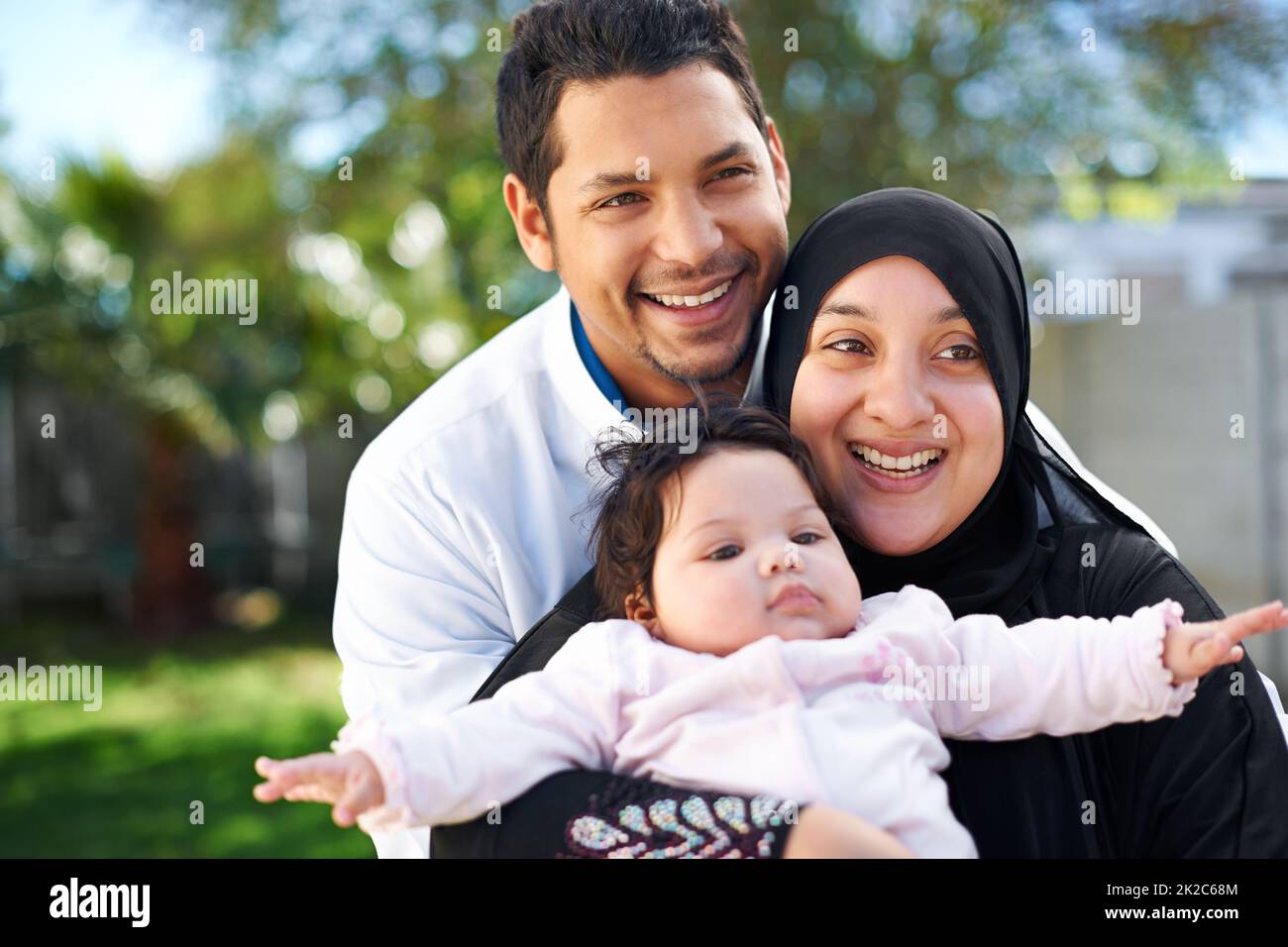 Portrait of a muslim family enjoying a day outside Stock Photo Alamy