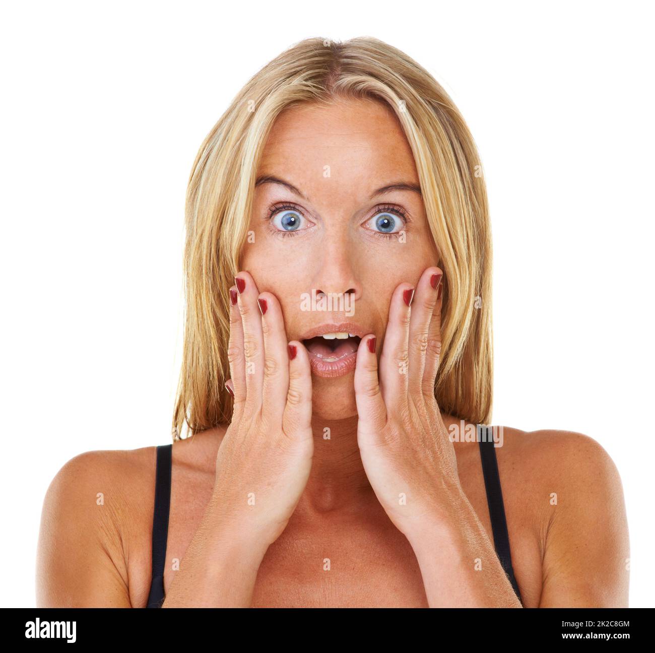 Shocked beautiful blonde woman surprise hi-res stock photography and ...