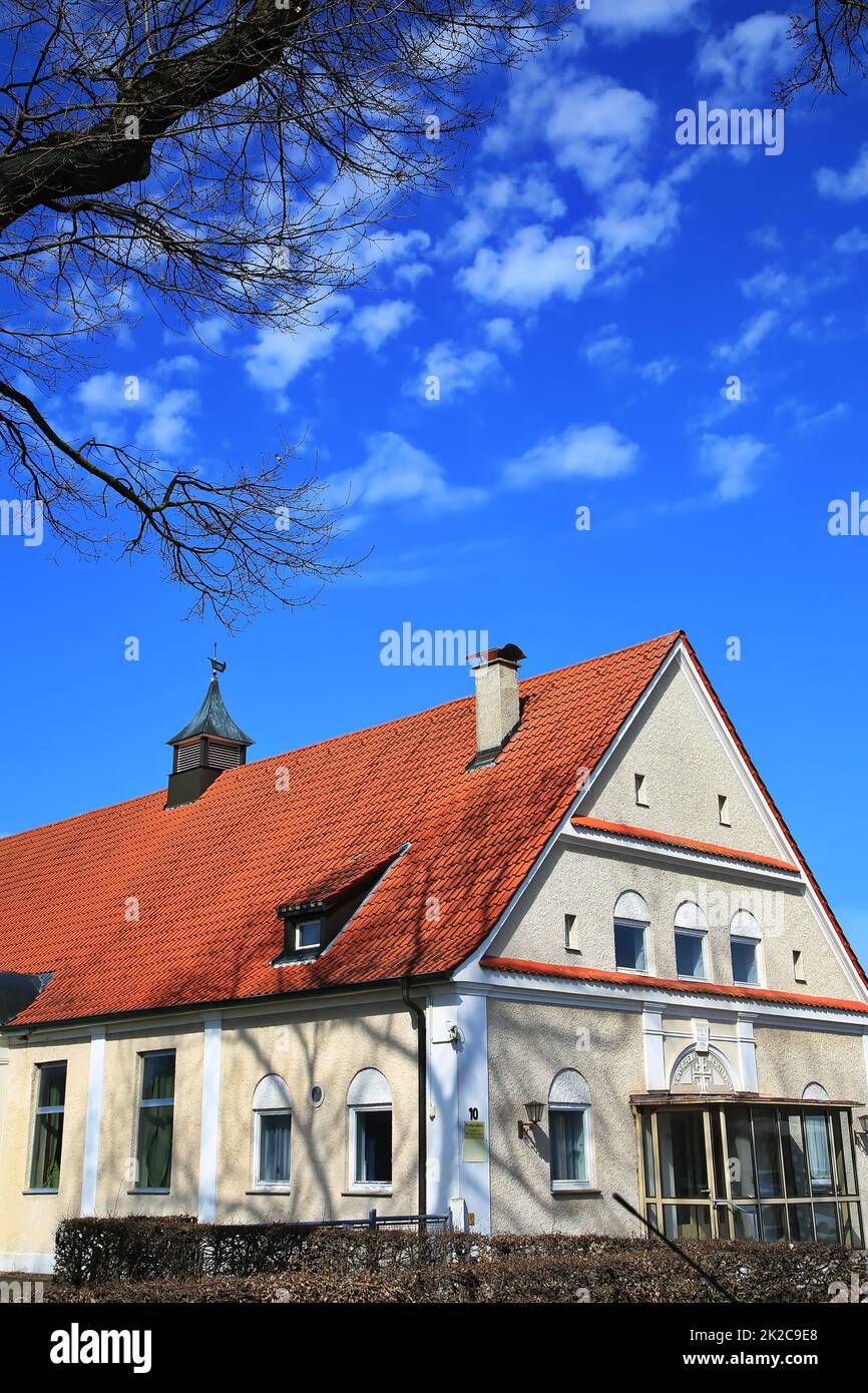 The Jahnhalle is a sight of the city of Illertissen Stock Photo