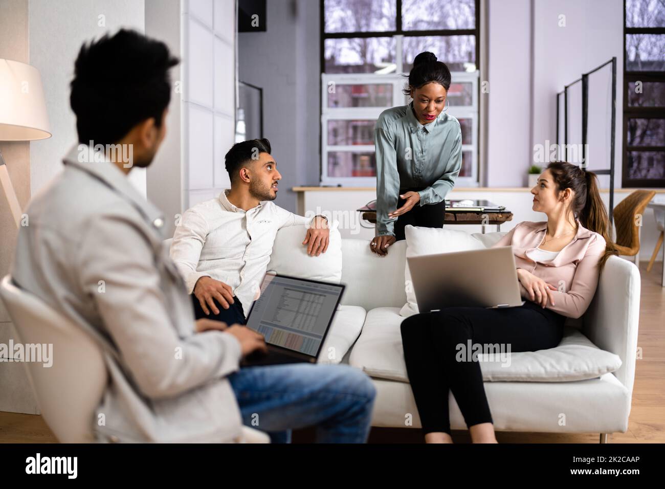 Young Diverse People Working Stock Photo