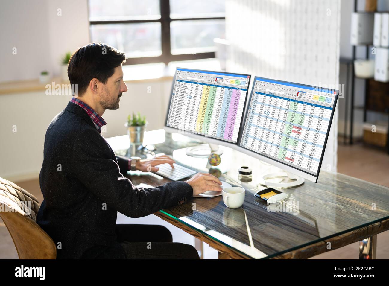 Auditor Employee And Data Analyst Stock Photo
