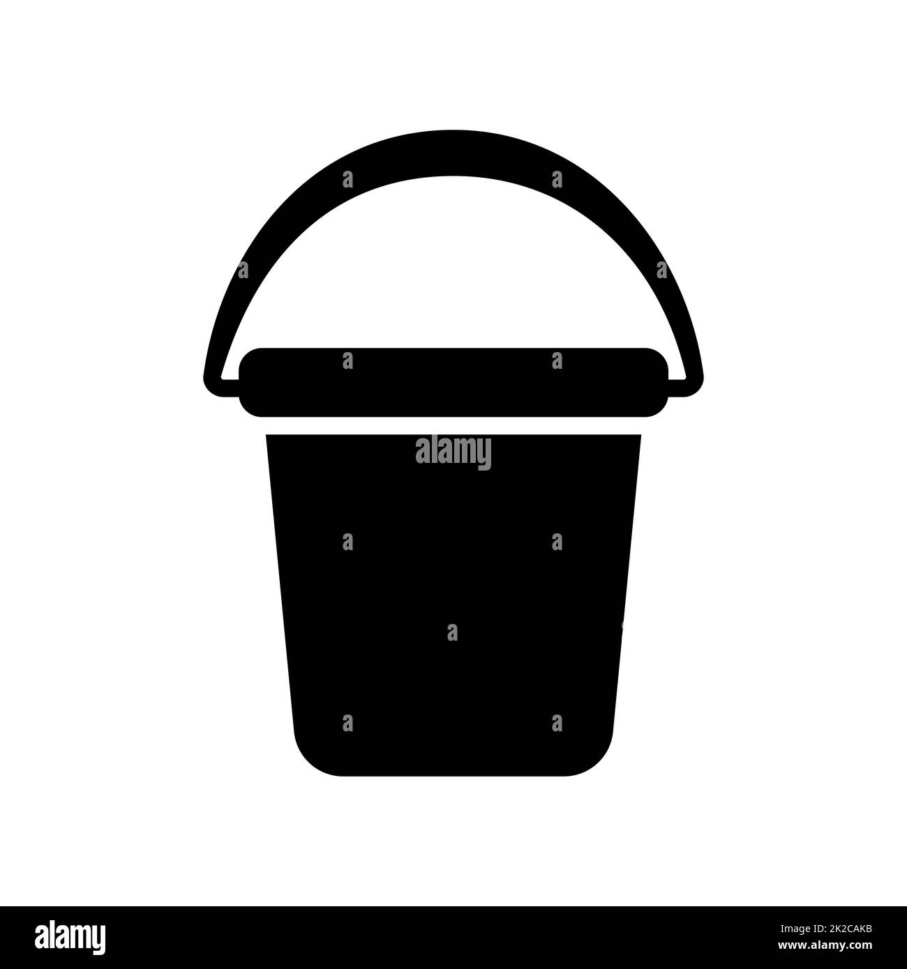Garden plastic bucket vector glyph icon Stock Photo Alamy