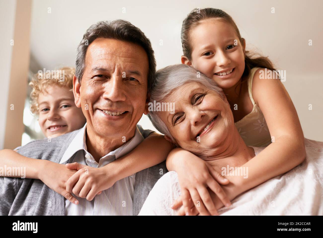 Grandparents are the best. Portrait of grandparents with their