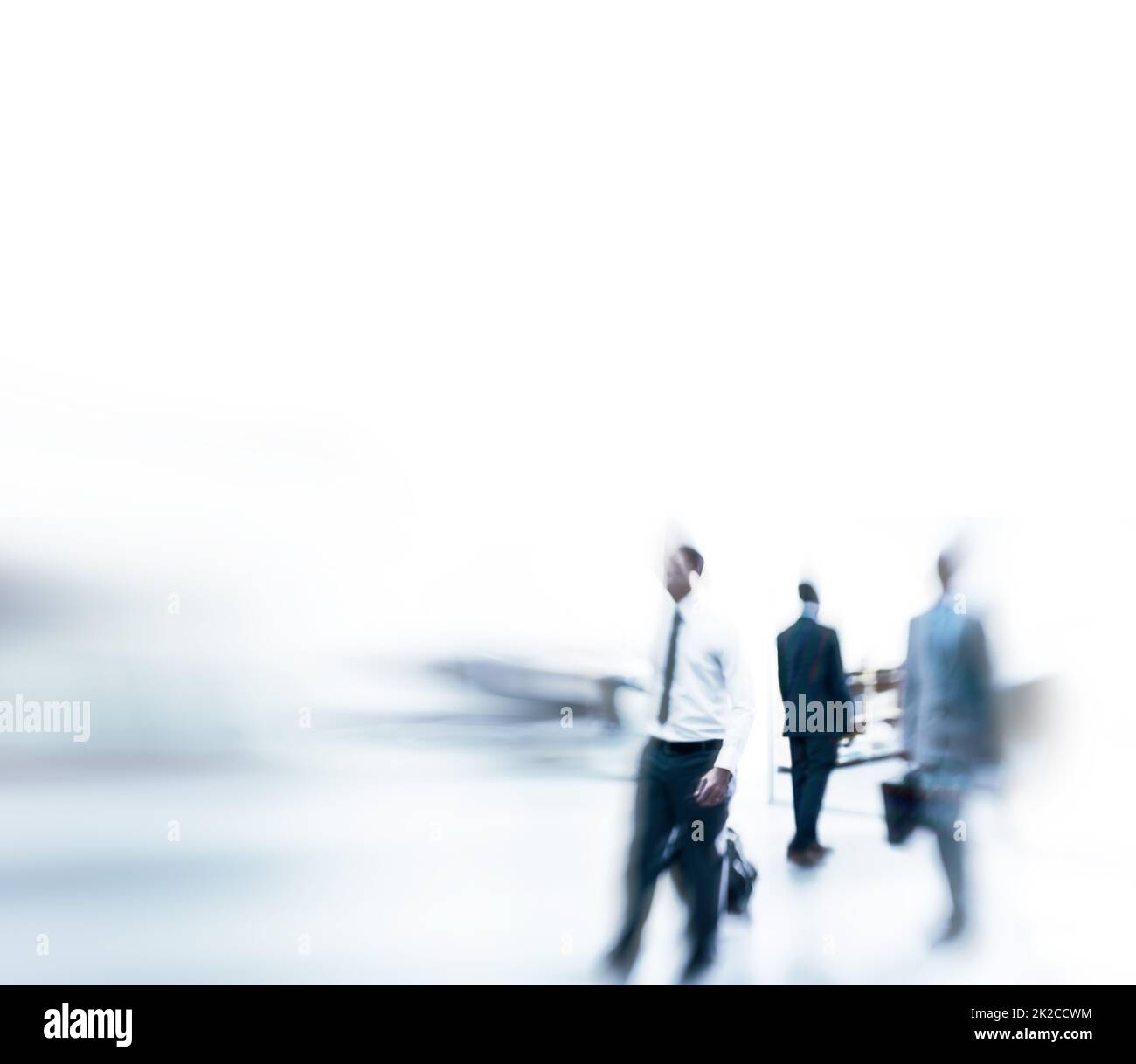 Rushing through the daily grind. Blurred shot of a businesspeople commuting. Stock Photo