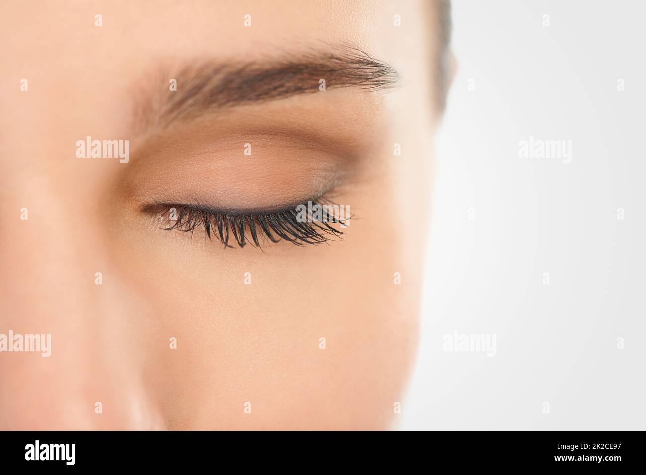 Effortlessly alluring. Cropped closeup shot of a beautiful young models eye. Stock Photo