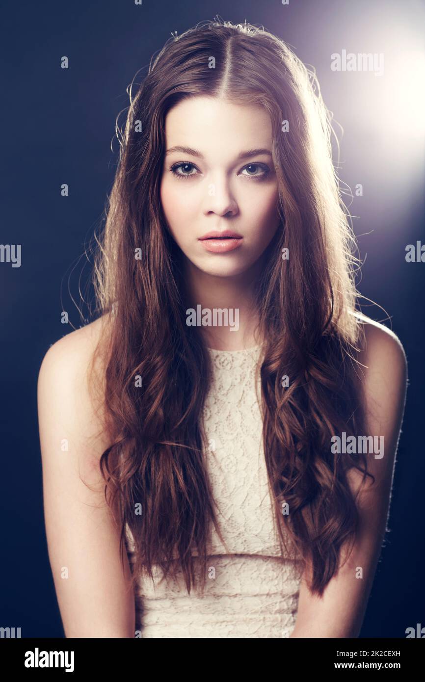 Beauty so great you need to shine a light on it. A young woman