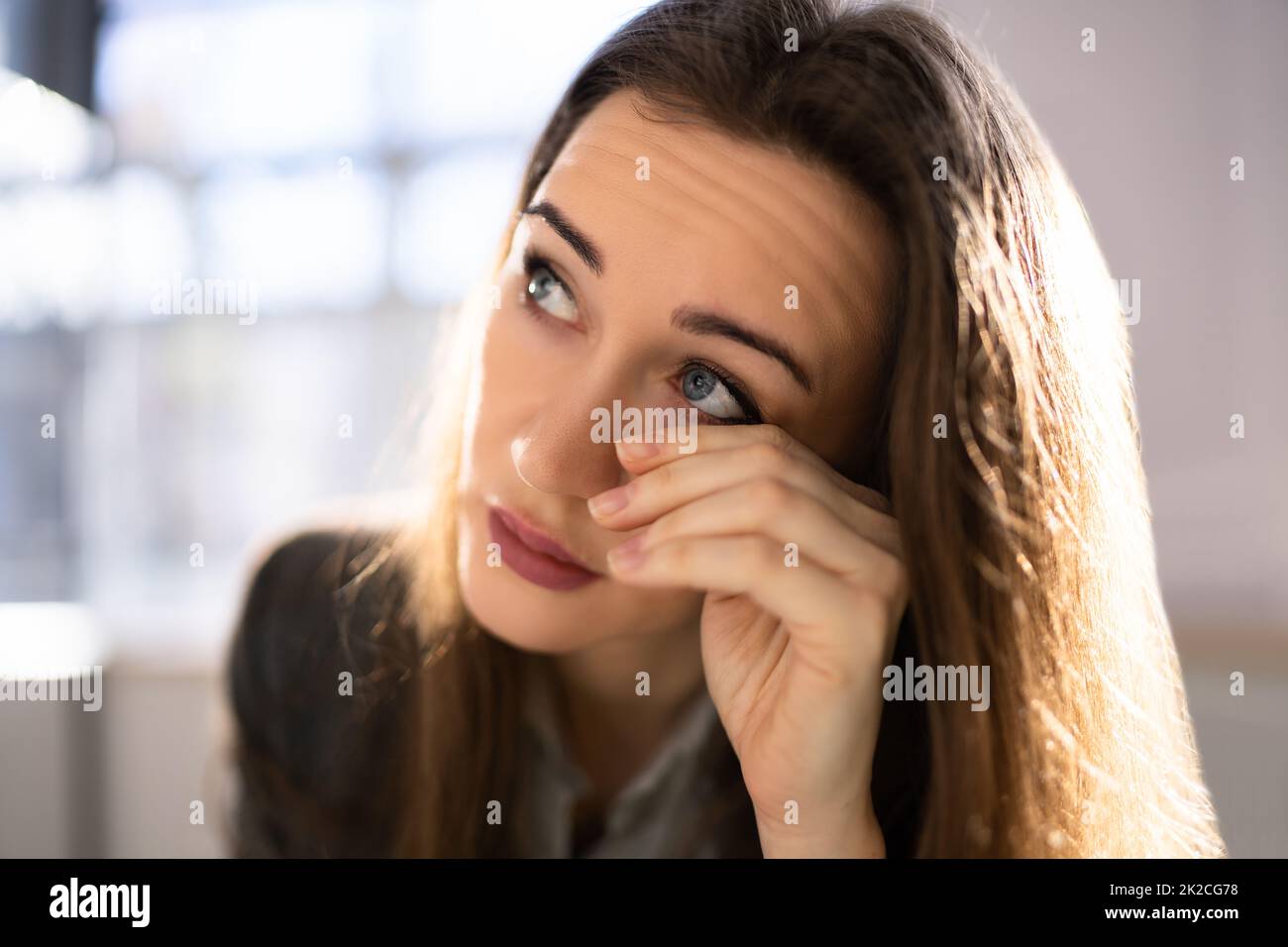 Eye Burning Pain Spasm And Fatigue Stock Photo Alamy