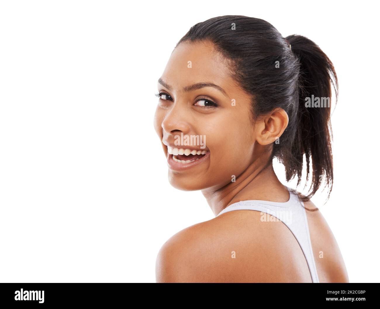 Radiating confidence. Studio shot of a sporty young woman posing ...