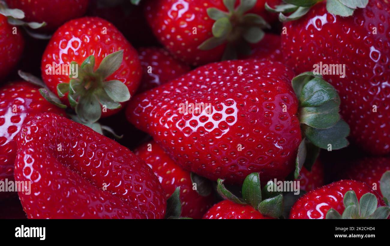 Pile of fresh red sweet strawberries. Fresh Red Ripe Strawberries Stock ...