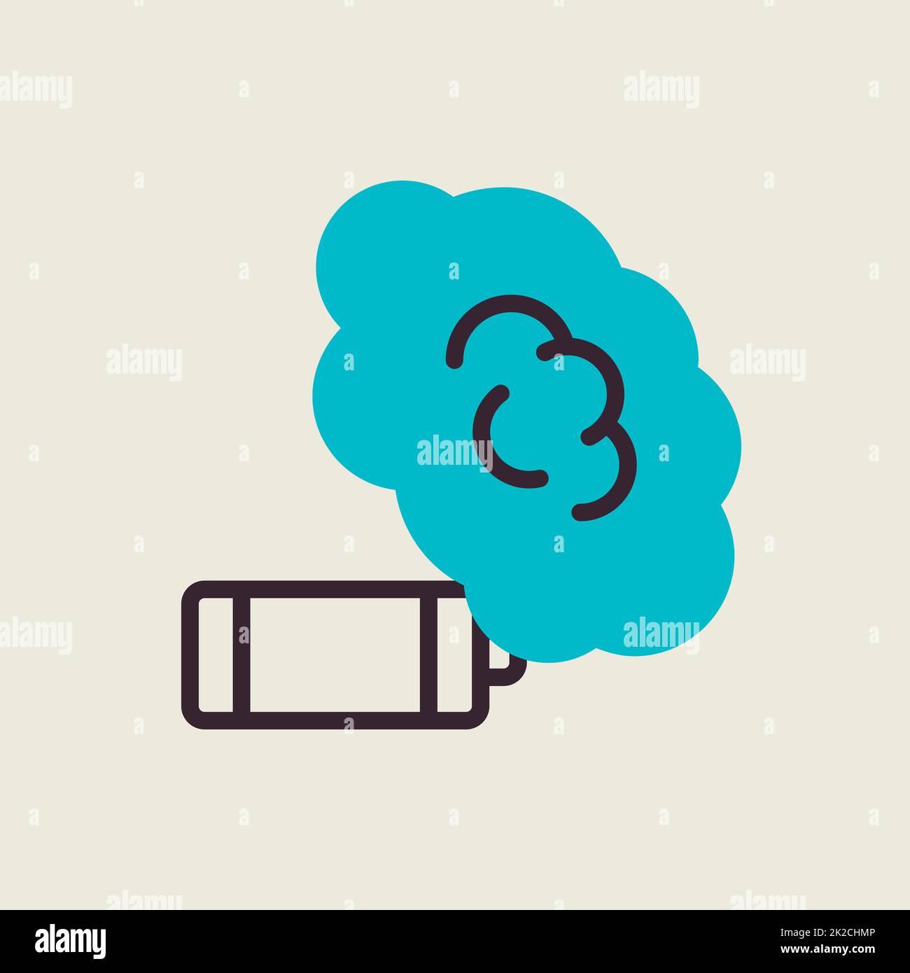 Smoke grenade isolated vector flat icon Stock Photo - Alamy