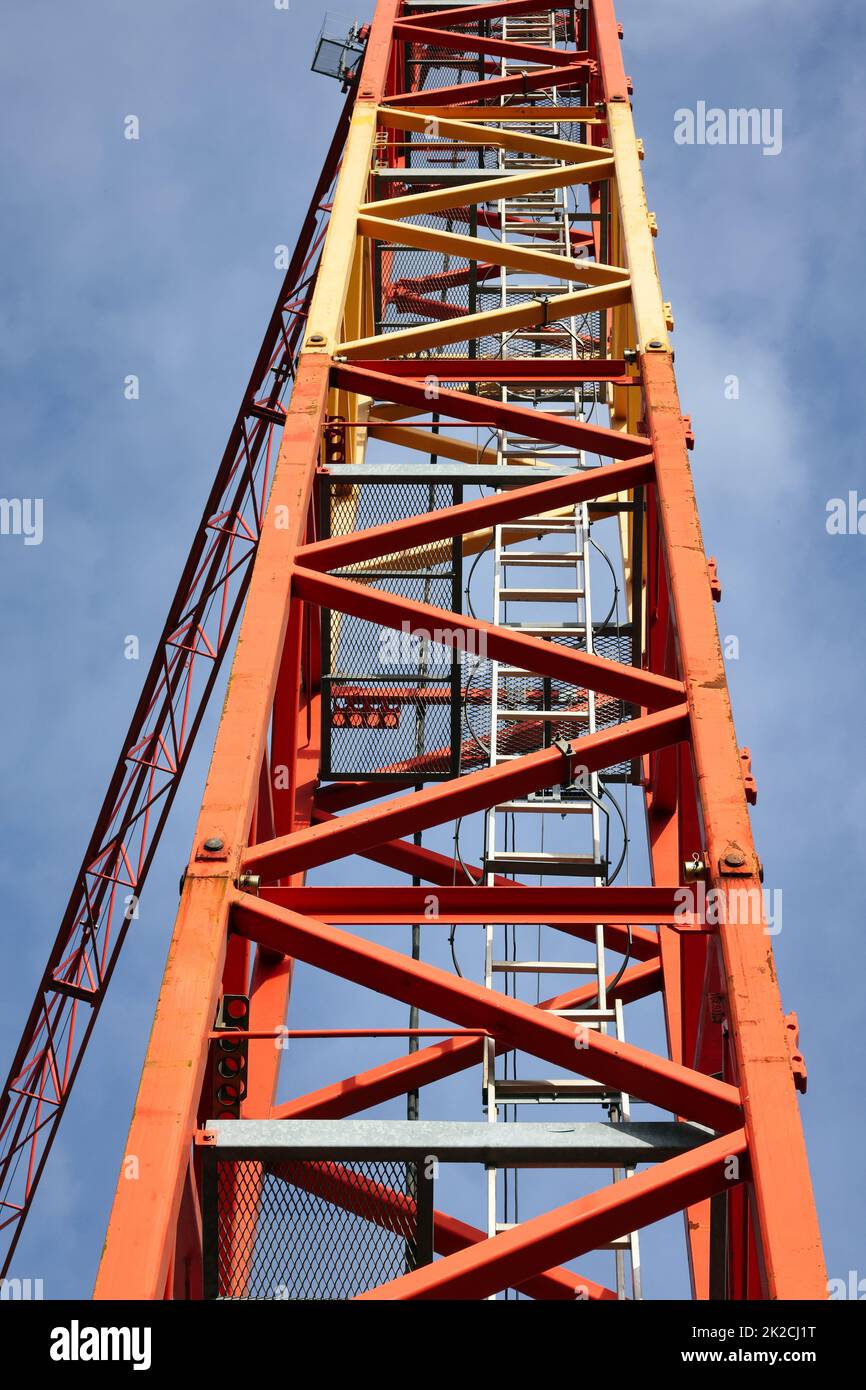 construction crane against the cloudy sky Stock Photo - Alamy