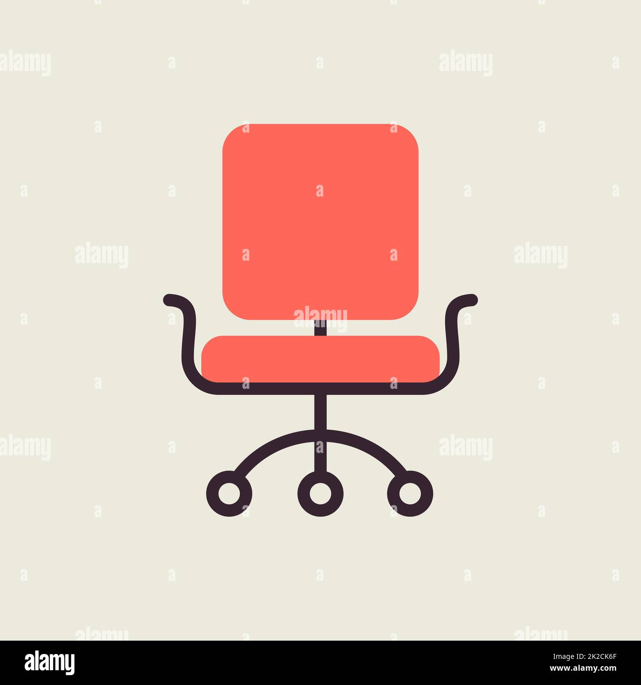 Office Chair outline icon. Business sign Stock Photo - Alamy