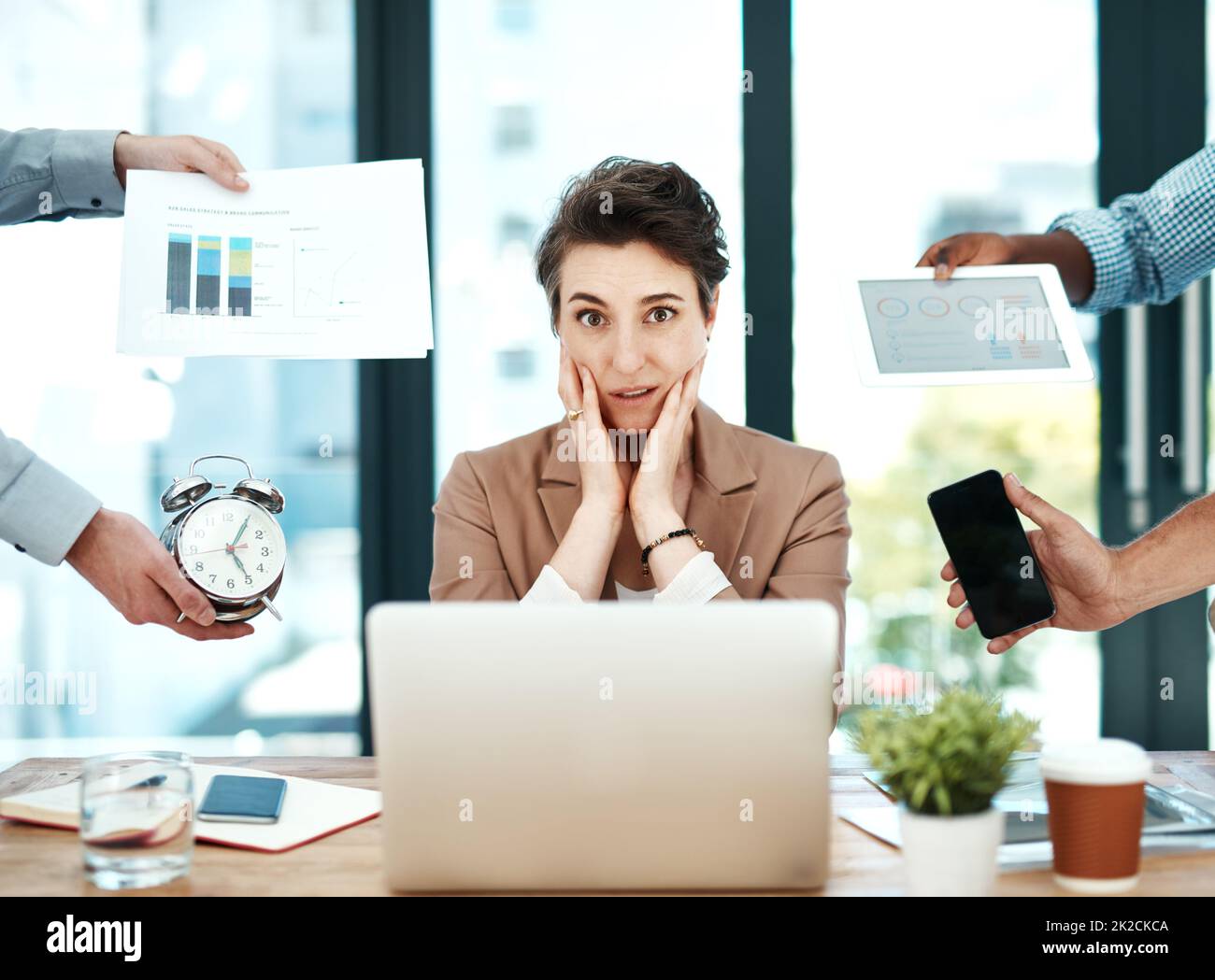 Crazy Business Woman in Yoga Pose Cry on Laptop Stock Image - Image of  pressure, hour: 22806097