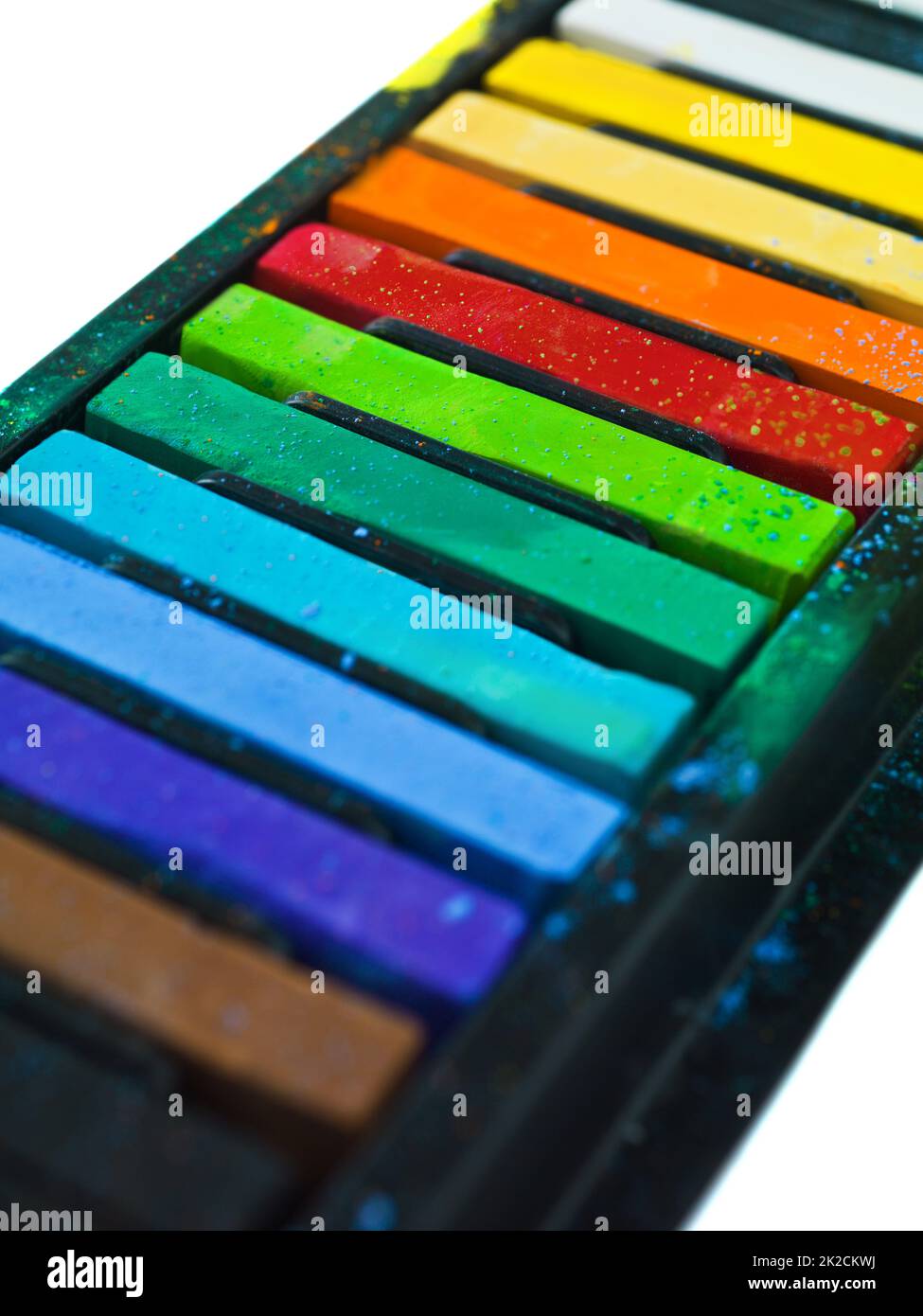 The canvass spectrum. Studio shot of a variety of pastel crayons Stock Photo Alamy