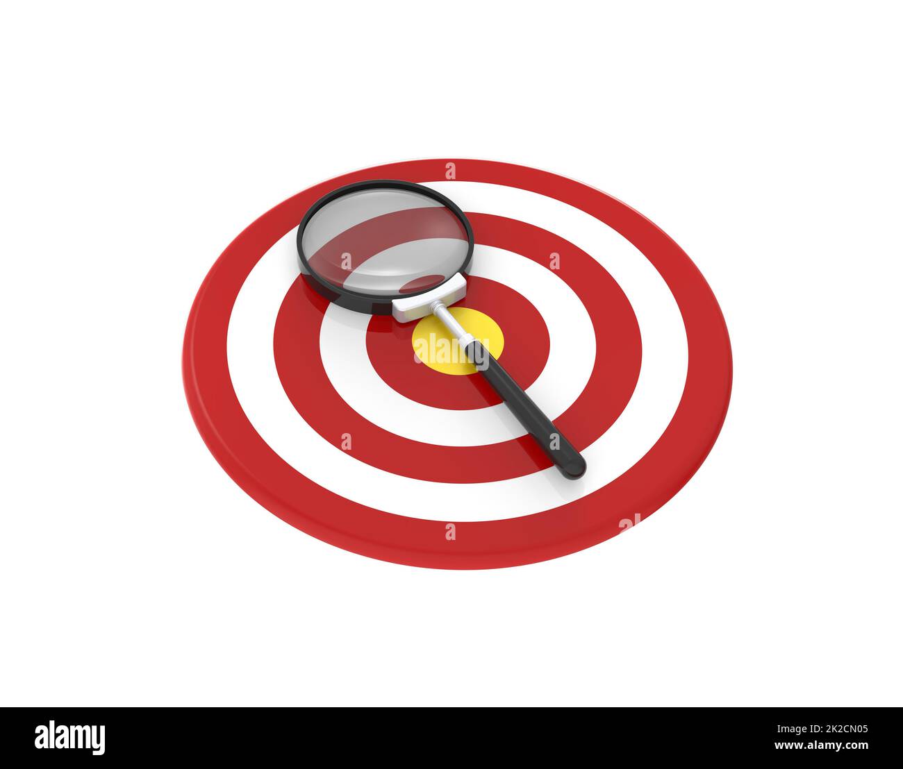 Target and magnifying glass icon. Magnifying glass. Optics. Loupe