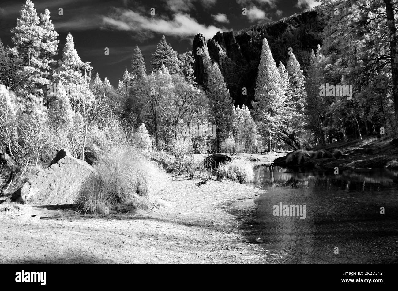Merced River Yosemite Valley Stock Photo