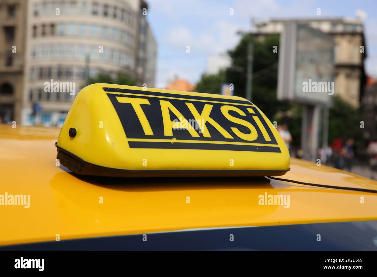Taxi in Istanbul. Turkey Stock Photo