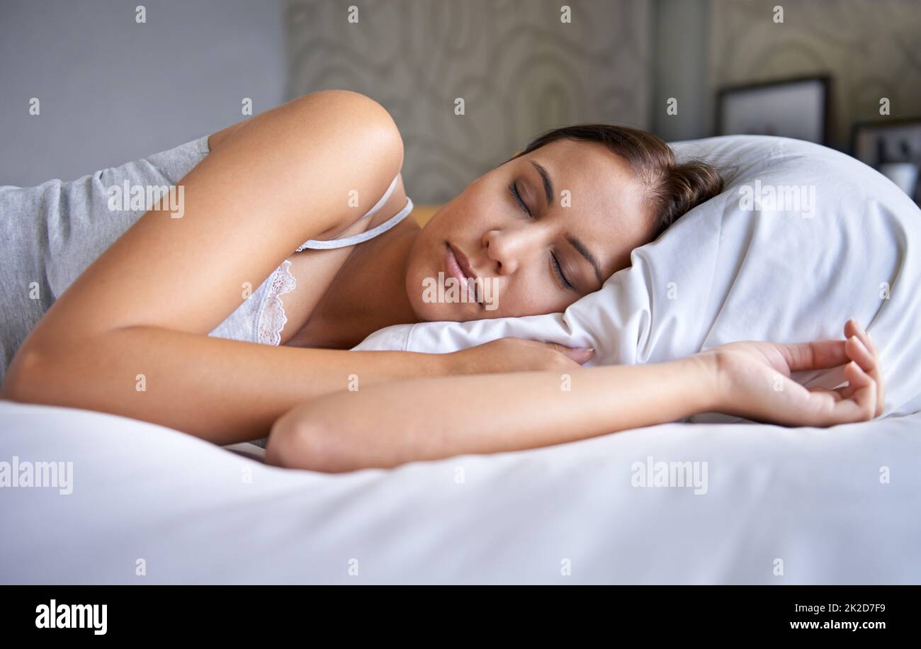 Bed sleeping alone not sexy not naked hi-res stock photography and images