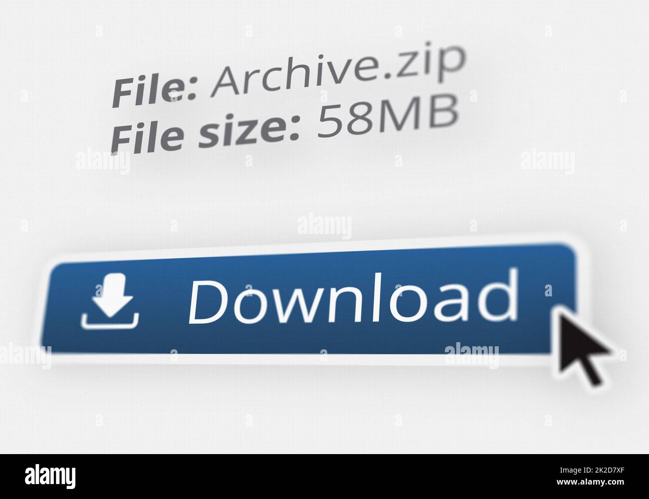 What is in the archive, I wonder. Shot of an internet file download - ALL design on this image is created from scratch by Yuri Arcurs team of professionals for this particular photo shoot. Stock Photo