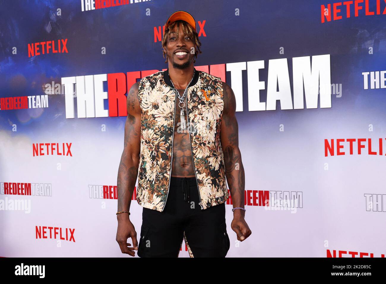 Dwight Howard attends a screening for the documentary 'The Redeem Team' in Los Angeles, California, U.S. September 22, 2022.  REUTERS/Mario Anzuoni Stock Photo