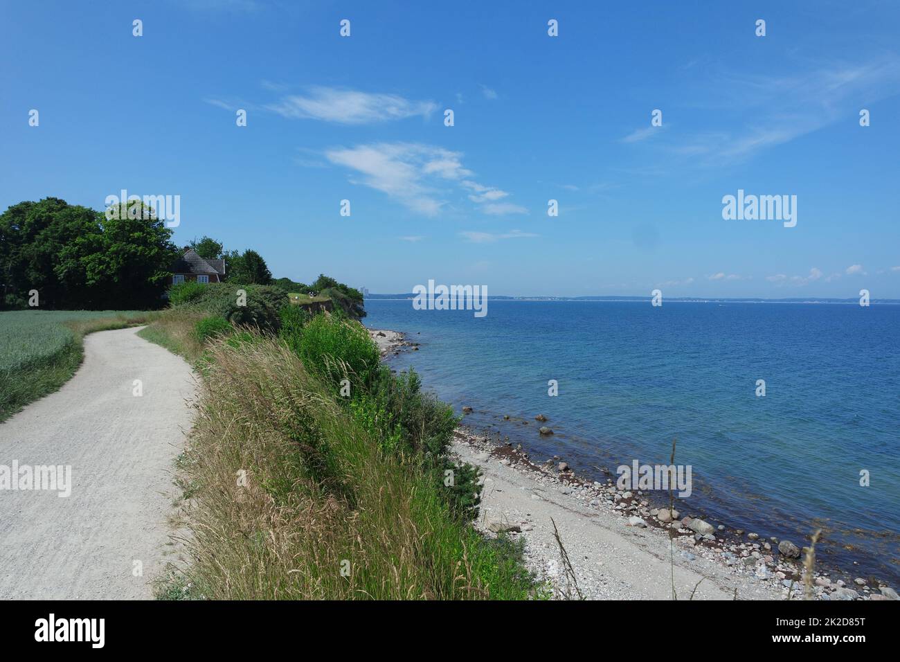 Coastal landscape between TravemÃ¼nde and Niendorf Stock Photo