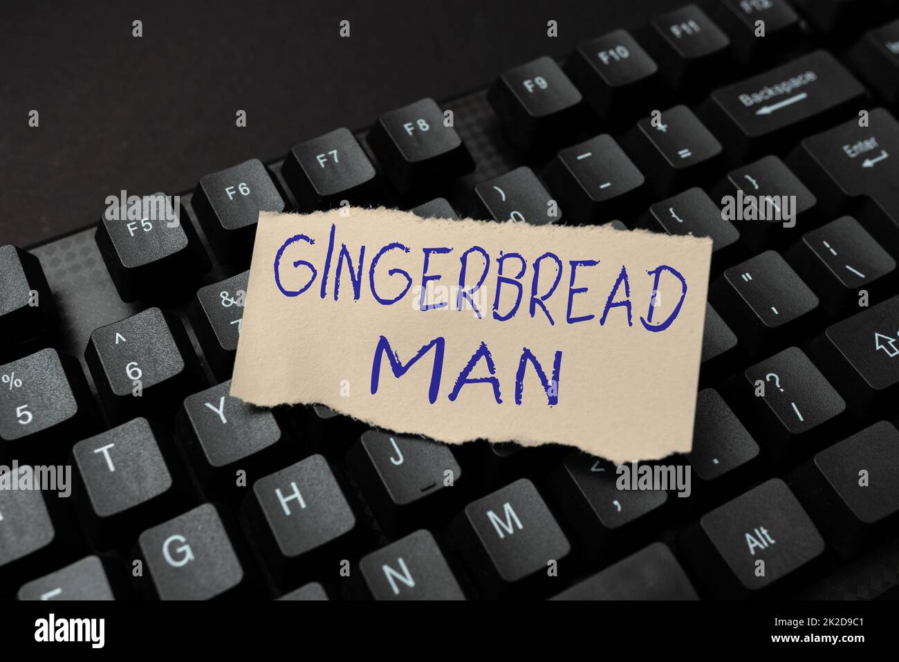 Writing displaying text Gingerbread Man. Business concept cookie made of gingerbread usually in the shape of human Writing Complaint On Social Media, Reporting Bad Online Behavior Stock Photo