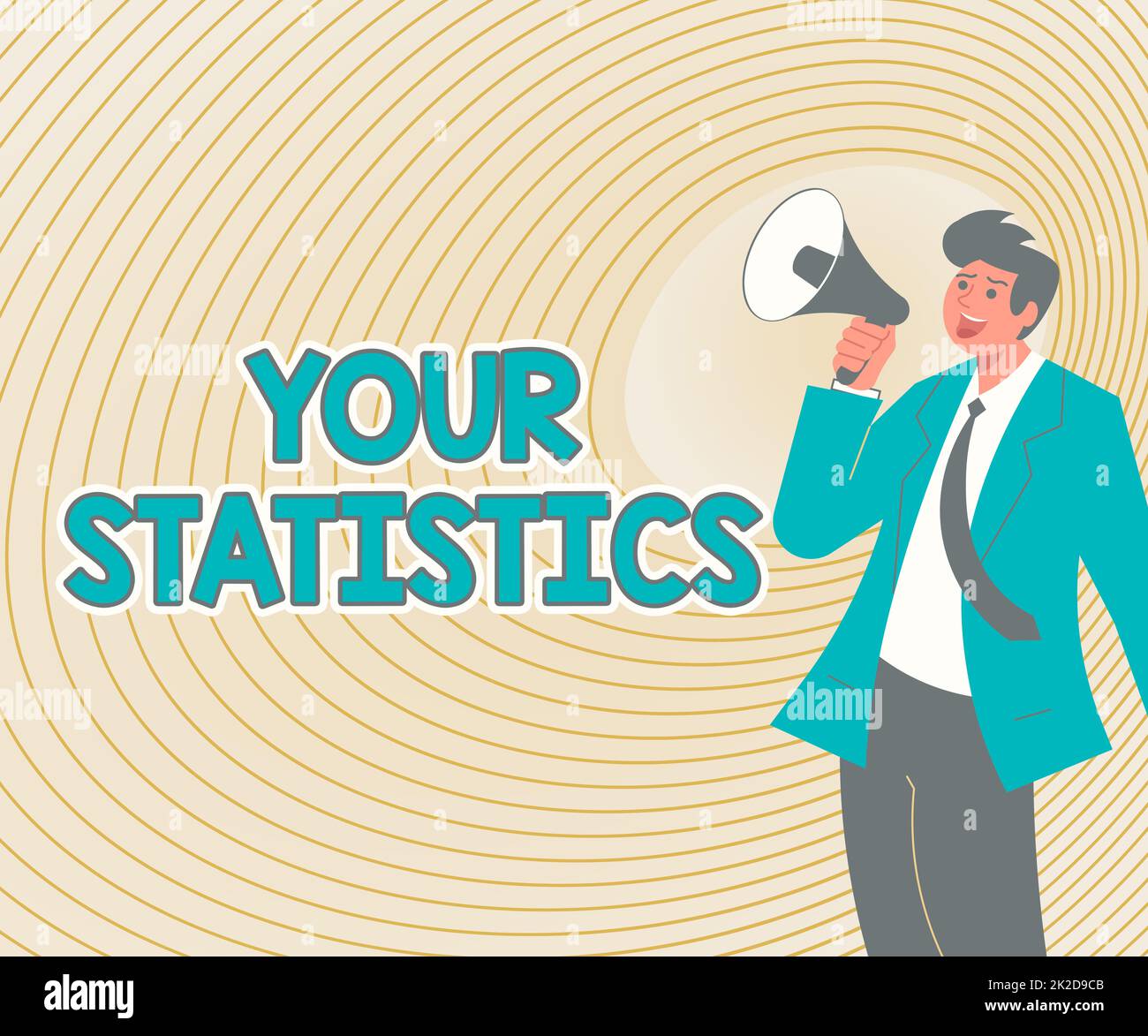 Handwriting text Your Statistics. Internet Concept Your Statistics Illustration Of A Man Pointing Away Holding Megaphone Making New Announcement Stock Photo