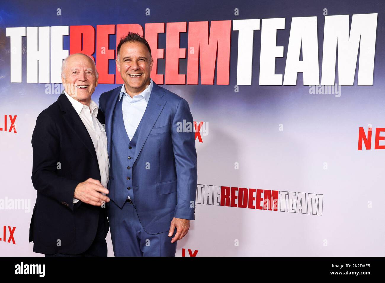 Executive Producer Frank Marshall and director Jon Weinbach attend a screening for the documentary 'The Redeem Team' in Los Angeles, California, U.S. September 22, 2022.  REUTERS/Mario Anzuoni Stock Photo