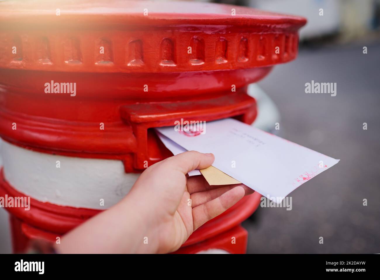 The old fashioned way of messaging. Closeup of an unrecognizable