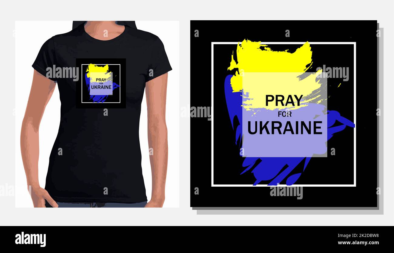 trend print 2022. support for ukraine. Translation from Ukrainian: glory to the heroes. The concept is no war Stock Photo