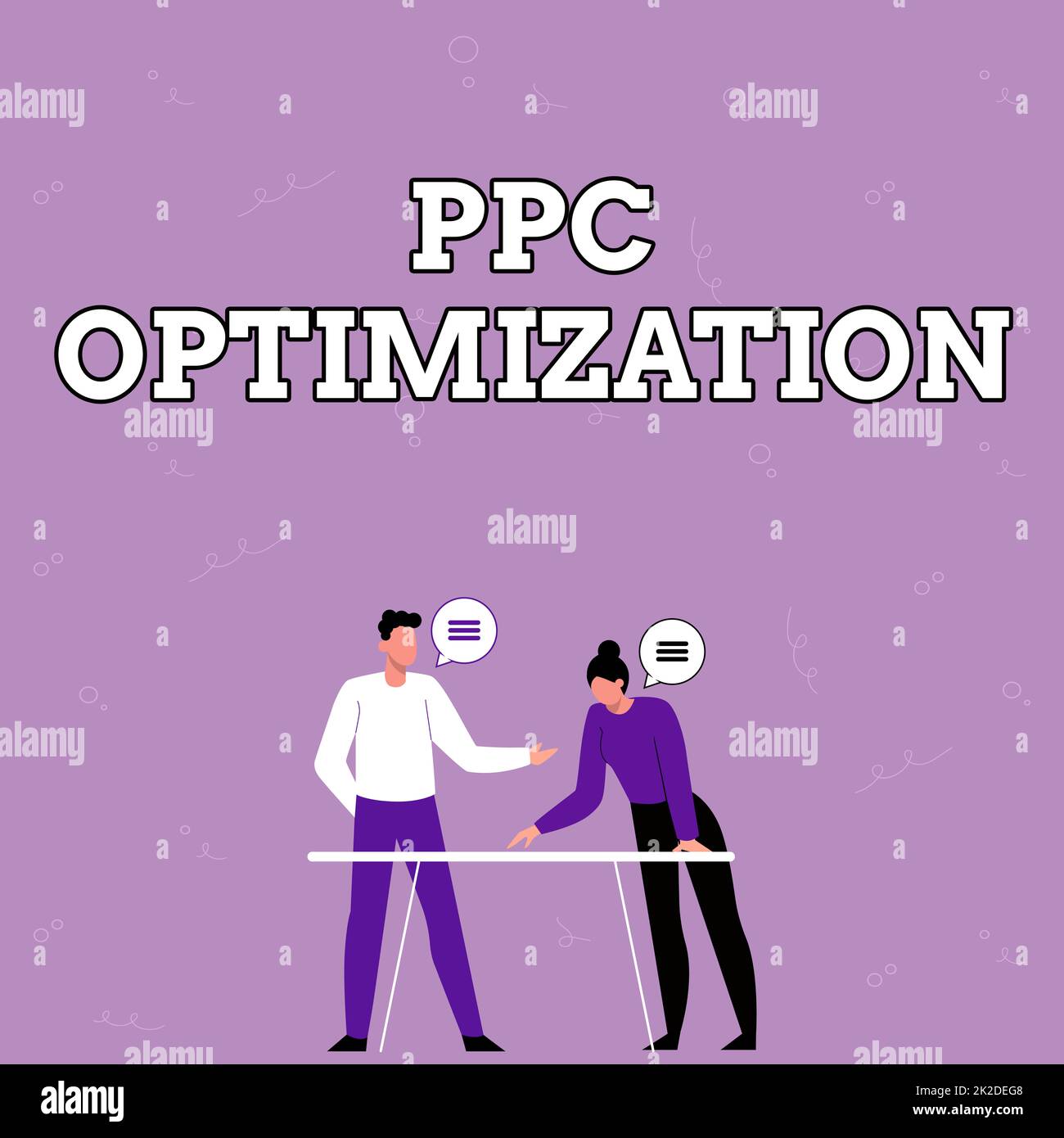 Conceptual caption Ppc Optimization. Word for Enhancement of search engine platform for pay per click Partners Sharing New Ideas Skill Improvement Work Strategies. Stock Photo