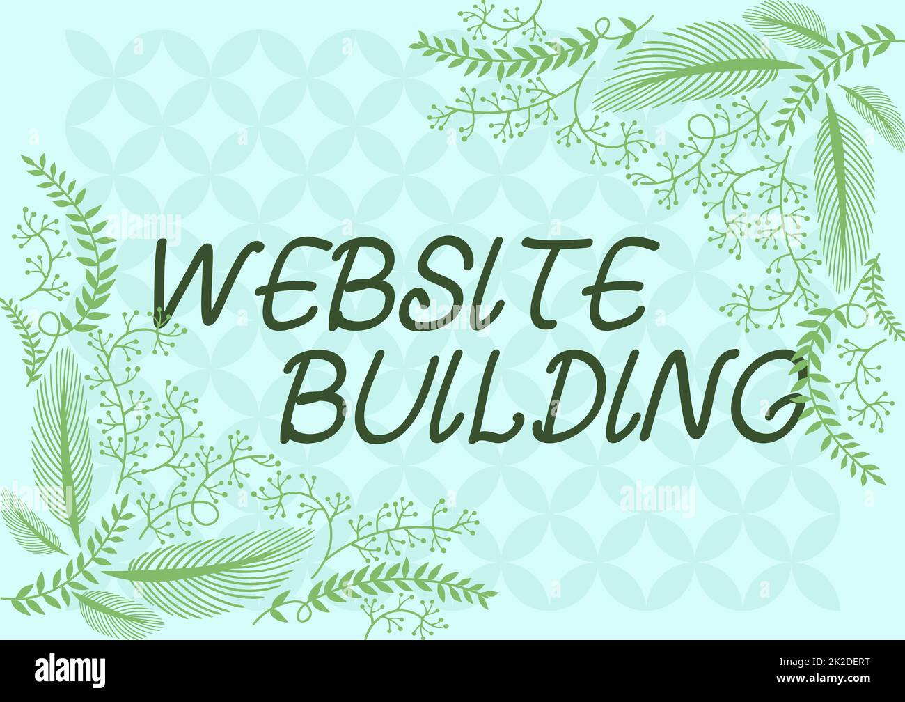 Writing displaying text Website Building. Business overview Website Building Blank Frame Decorated With Abstract Modernized Forms Flowers And Foliage. Stock Photo