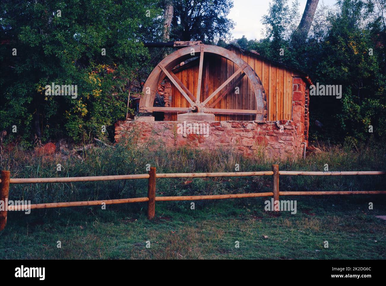 Old water wheel Stock Photo