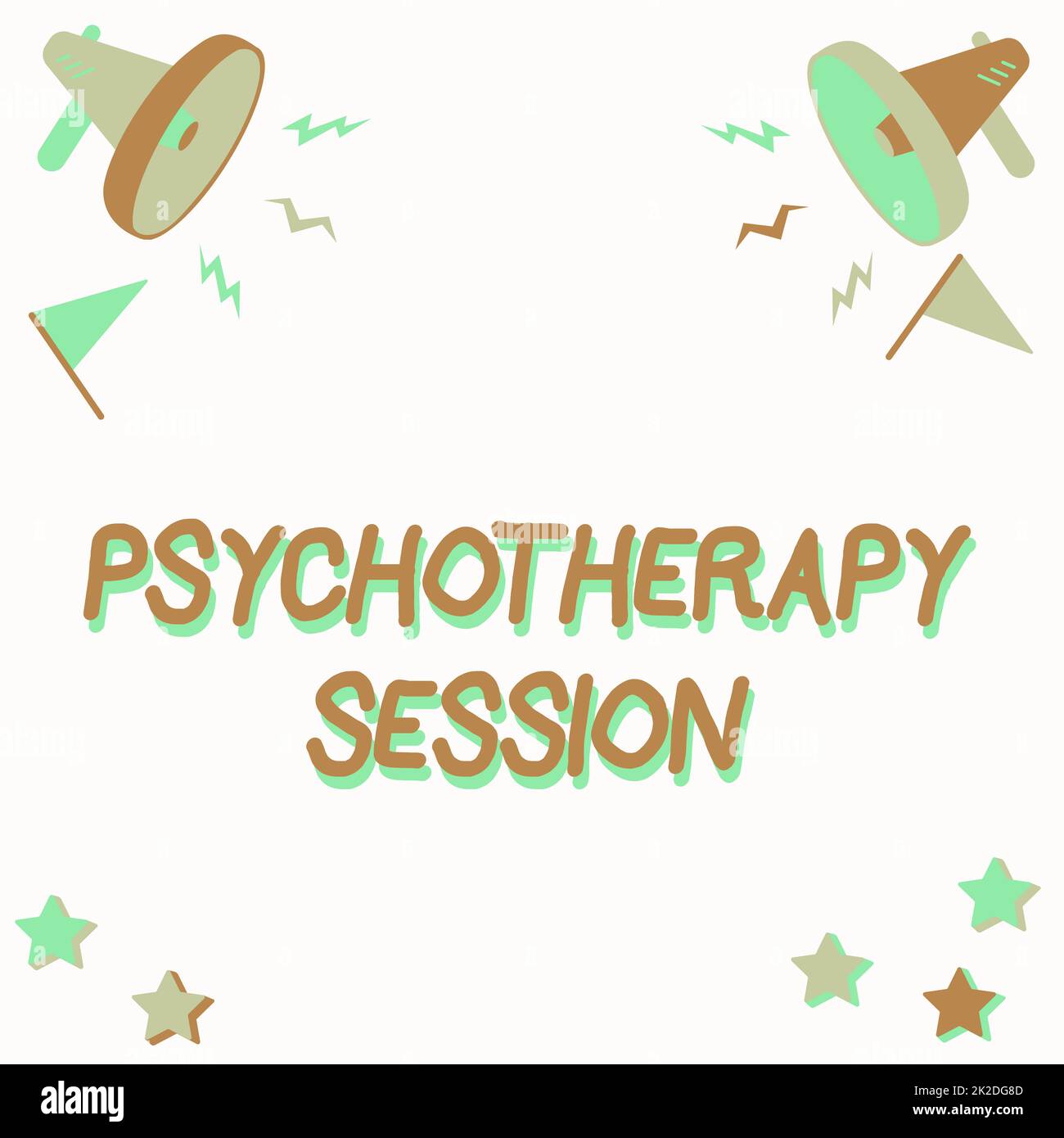 Sign displaying Psychotherapy Session. Business showcase treatments that can help with mental health problems Monitor Drawing With Megaphone Producing Lighting To Message . Stock Photo