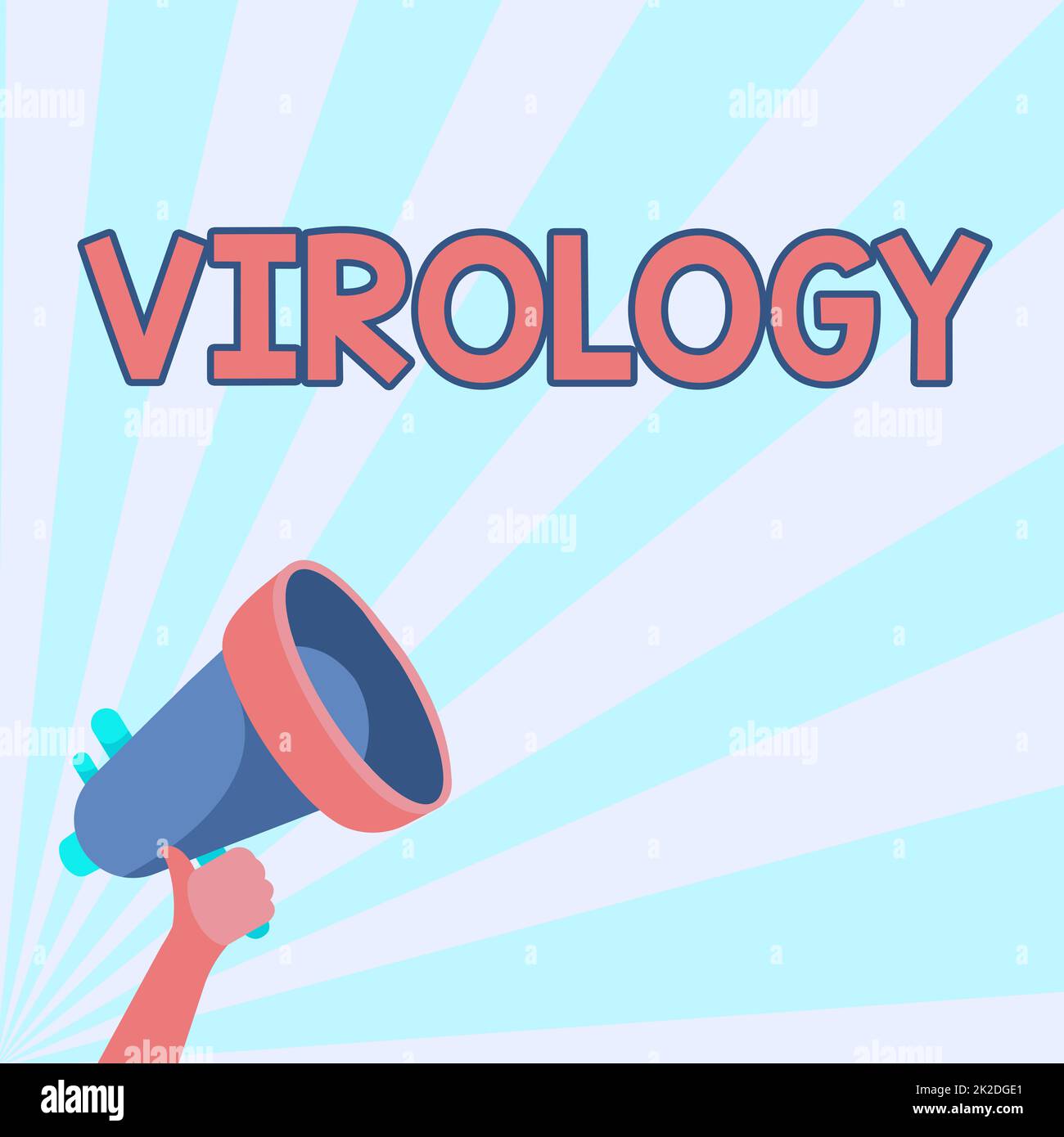 Inspiration showing sign Virology. Concept meaning Virology Illustration Of Hand Holding Megaphone Making Wonderful Announcement. Stock Photo