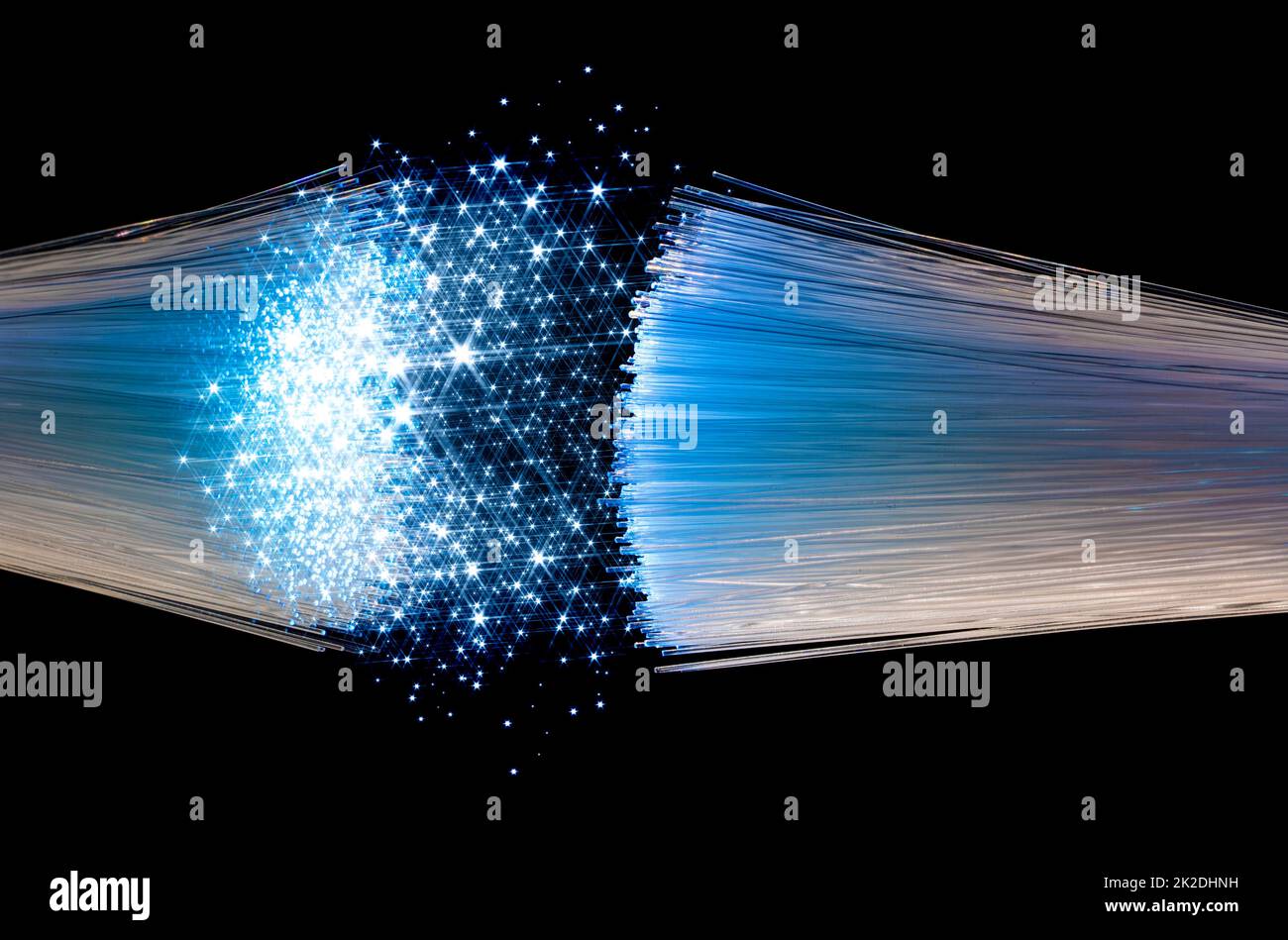 Optical fibers connection Stock Photo Alamy