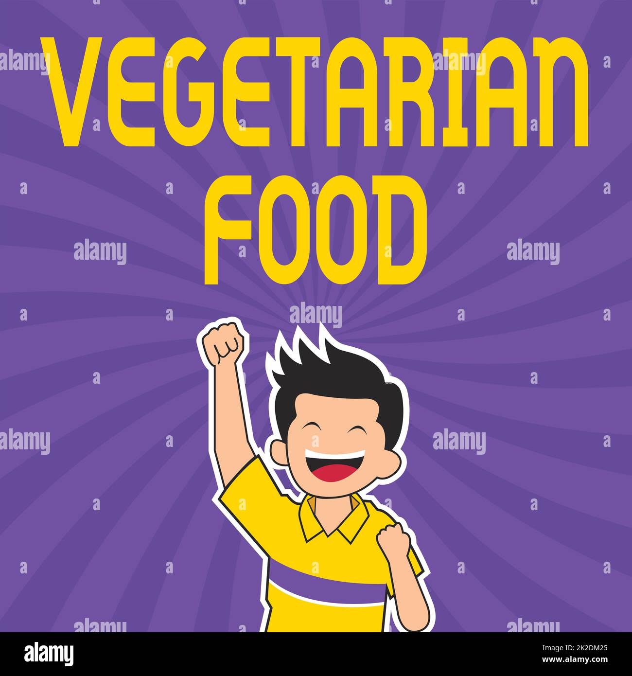 Inspiration showing sign Vegetarian Food. Business idea cuisine refers to food that meets vegetarian standards Cheerful Man Enjoying Accomplishment With Spiral Background Raising Hand. Stock Photo