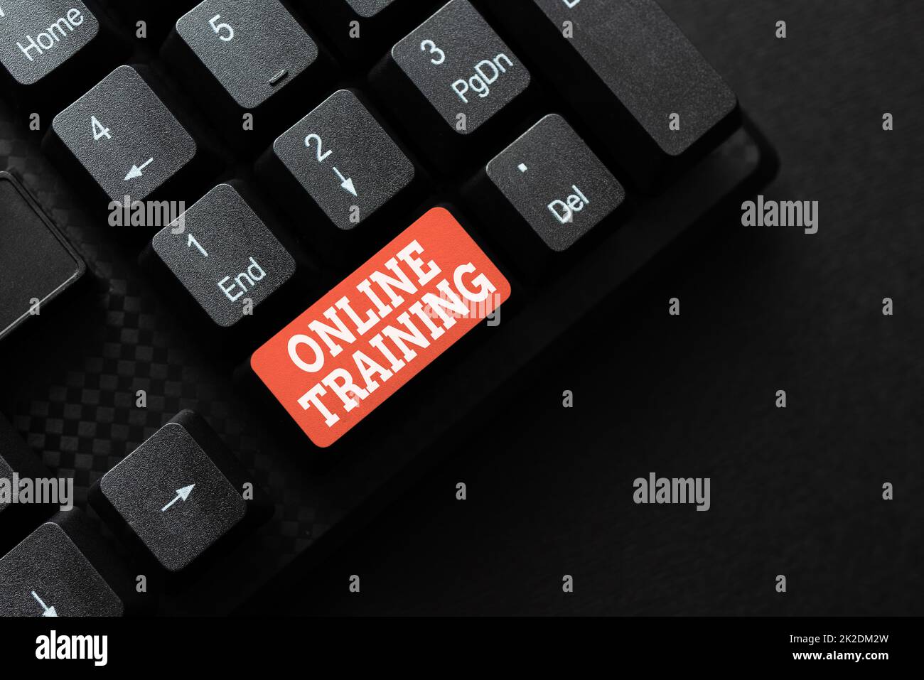 Writing displaying text Online Training. Word Written on Computer based training Distance or electronic learning Retyping Download History Files, Typing Online Registration Forms Stock Photo