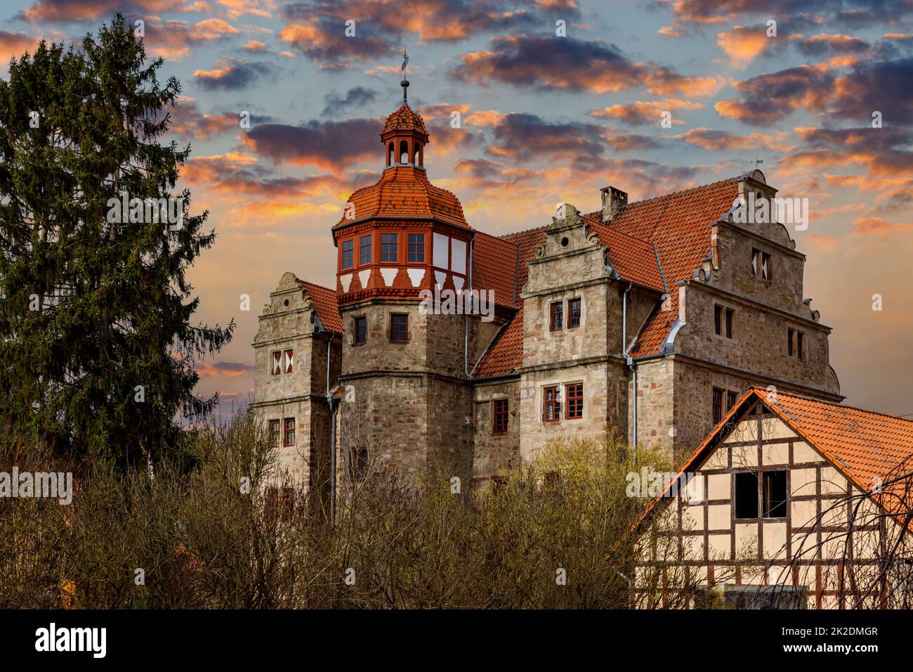 The Renaissance Castle of NesselrÃ¶den in Hesse Stock Photo - Alamy