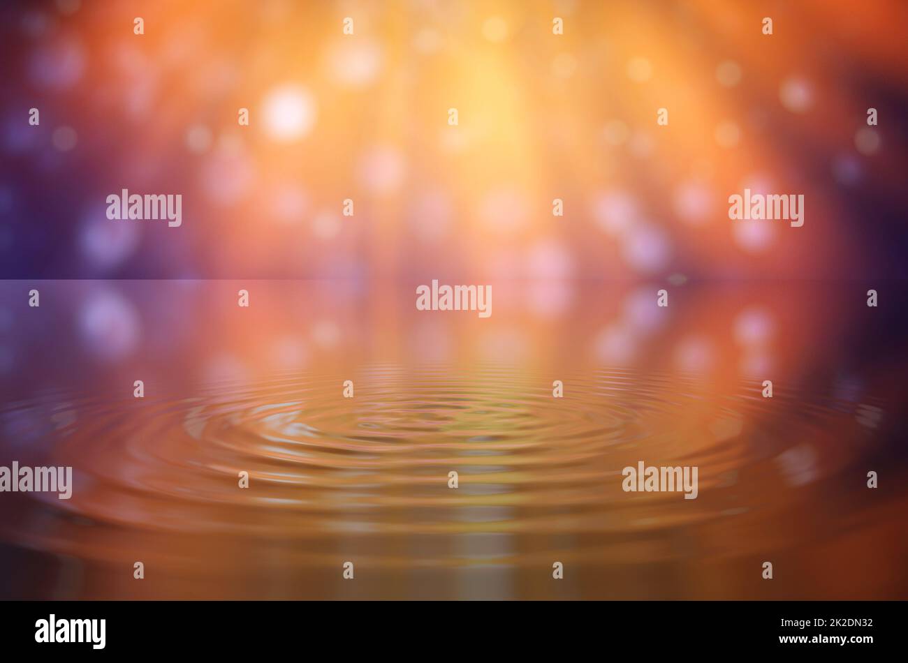 Water droplets on orange background Stock Photo