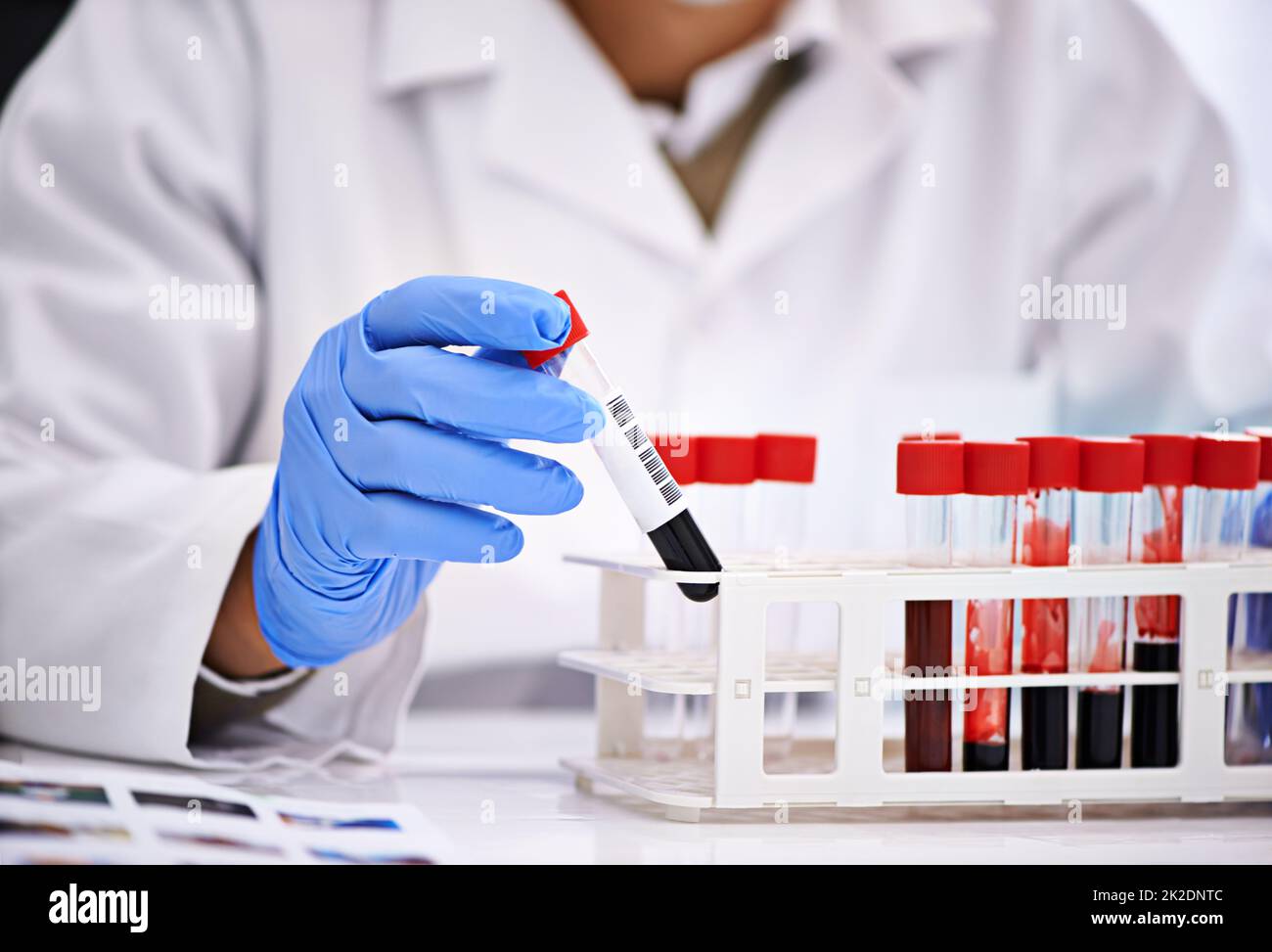 Ready to analyze some blood. Cropped shot of a male scientist