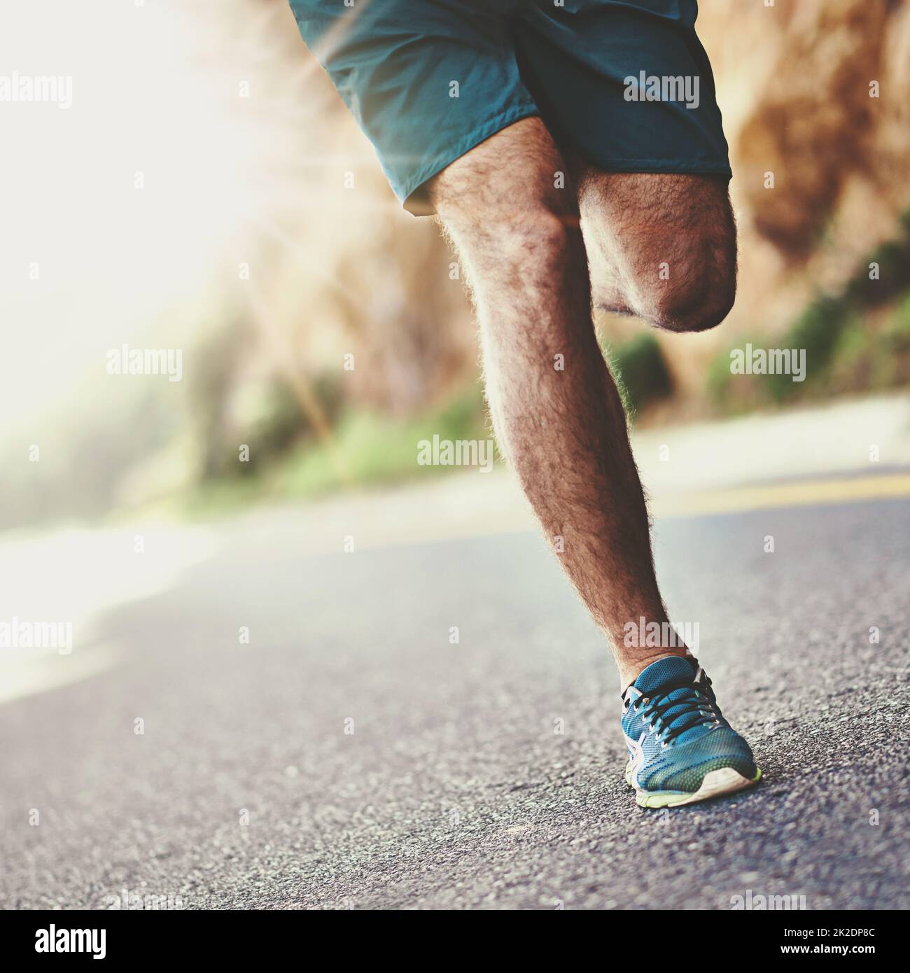 Time for these feet to burn up the pavement. Low angle shot of a mans